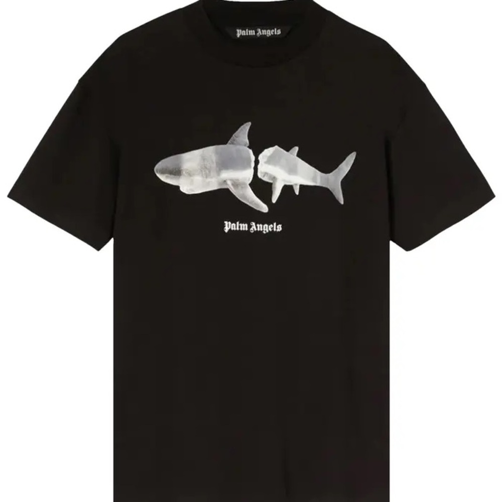 Palm Angels Black Shark Silhouette Tee